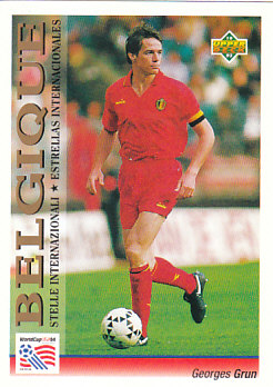 Georges Grun Belgium Upper Deck World Cup 1994 Preview Ita/Spa International All-Star #103